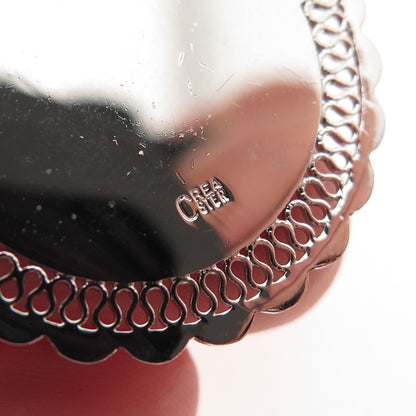 CREA 925 Sterling Silver Vintage Bermuda Motorcycle Charm Pendant