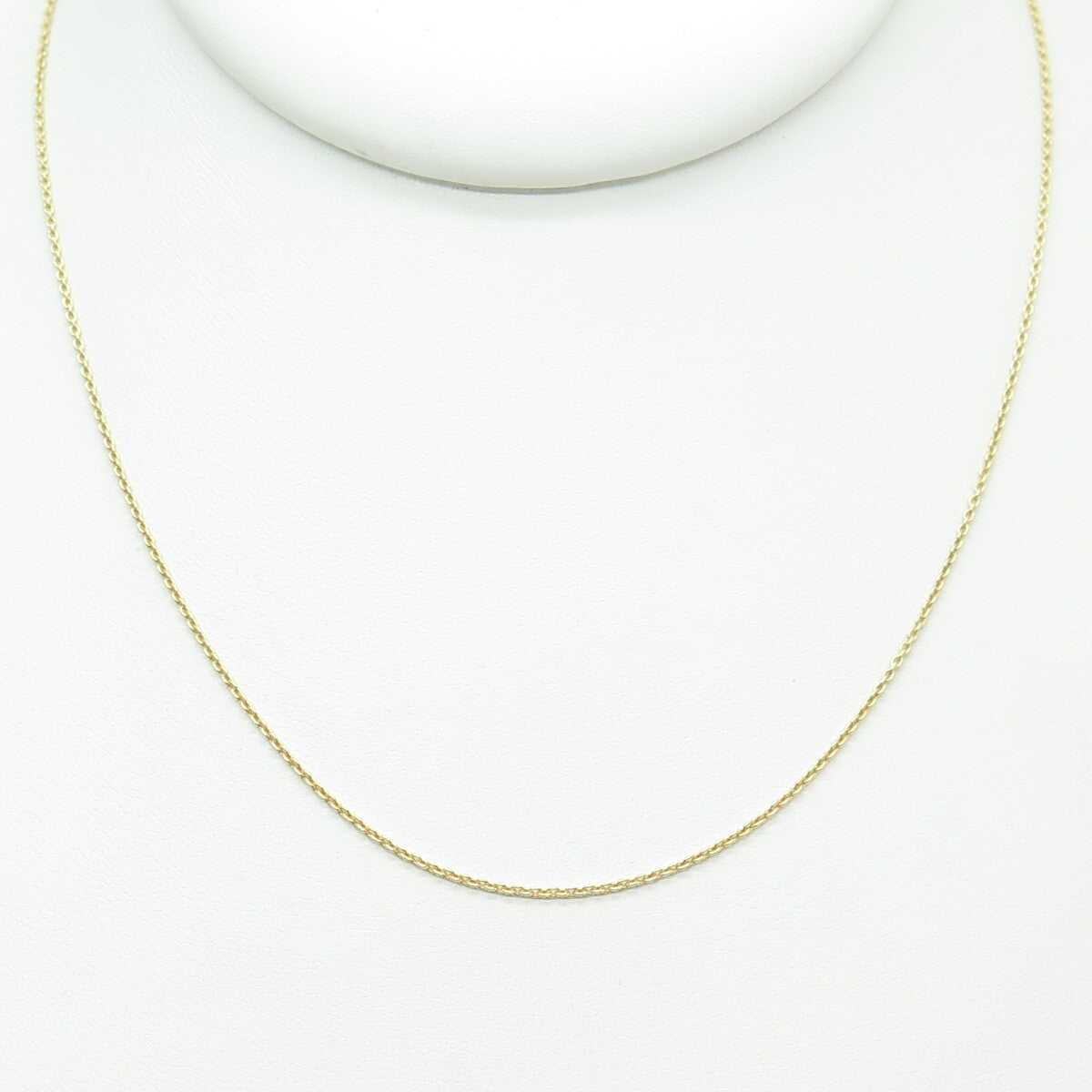 925 Sterling Silver Gold Plated Italy Cable Chain Necklace 14-15"