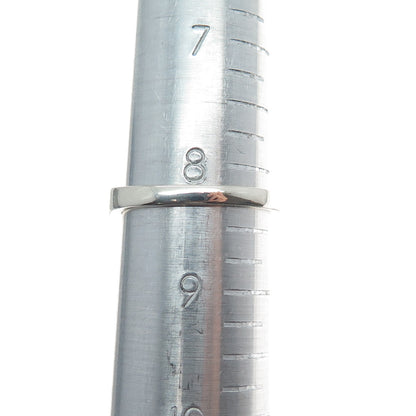 925 Sterling Silver Real Round-Cut Diamond Bypass Ring Size 8.25