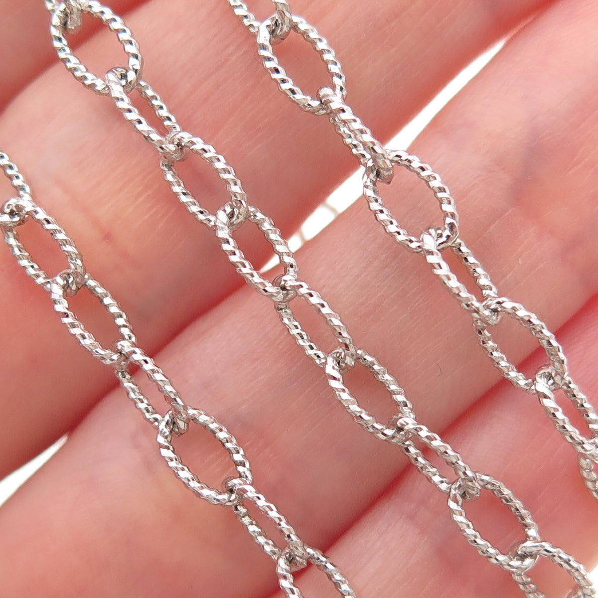 CNA PRANDA 925 Sterling Silver Italy Cable Chain Necklace 18"