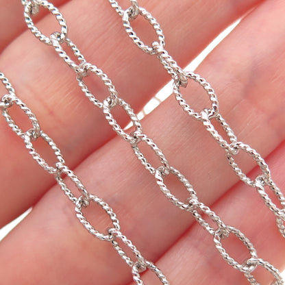 CNA PRANDA 925 Sterling Silver Italy Cable Chain Necklace 18"