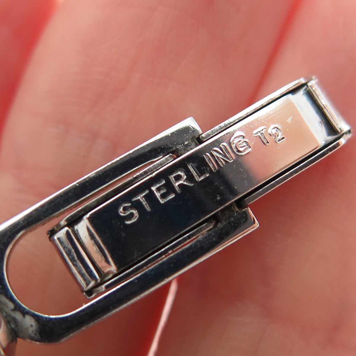 925 Sterling Silver Vintage T2 Modernist Cufflinks