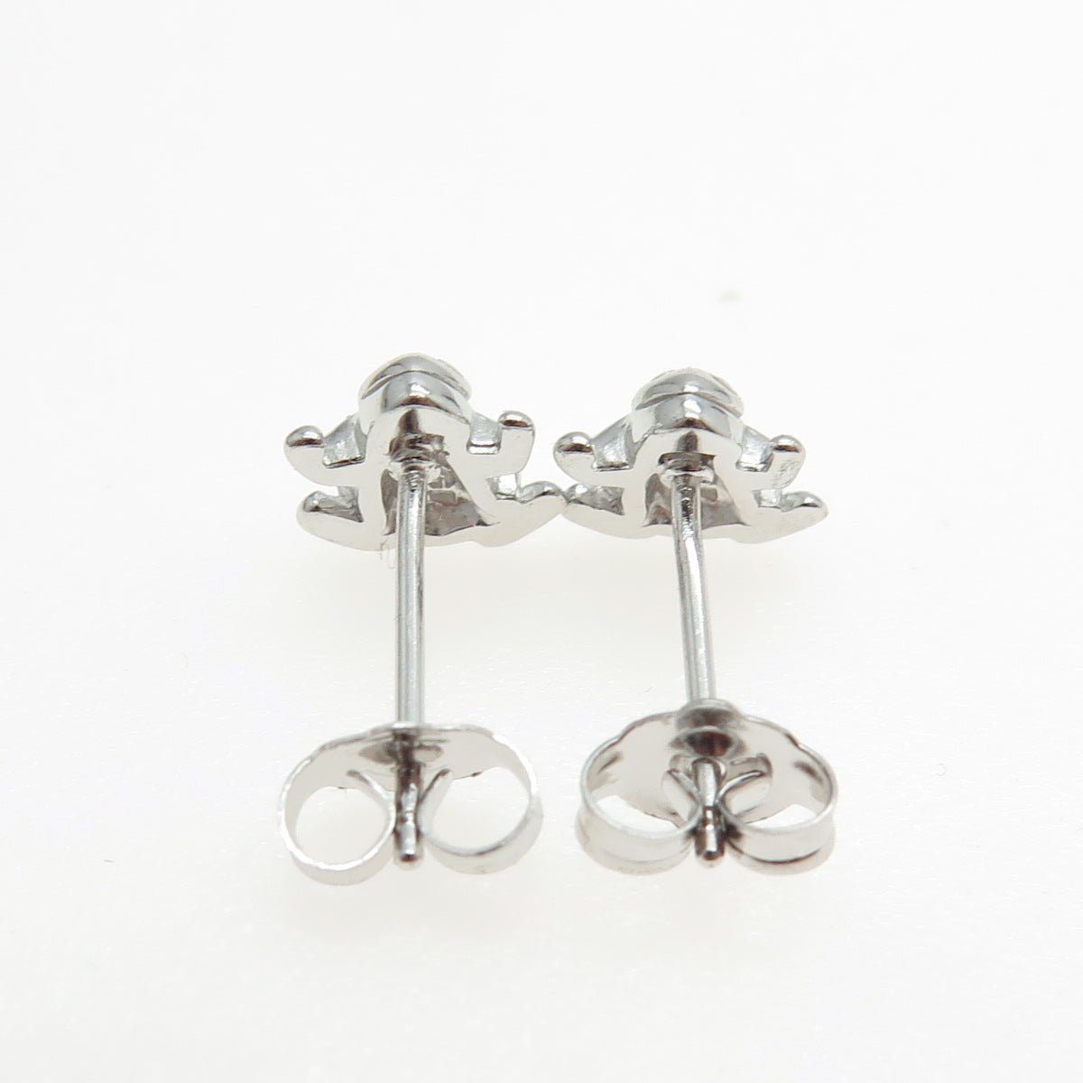 925 Sterling Silver Frog Lucky Stud Earrings