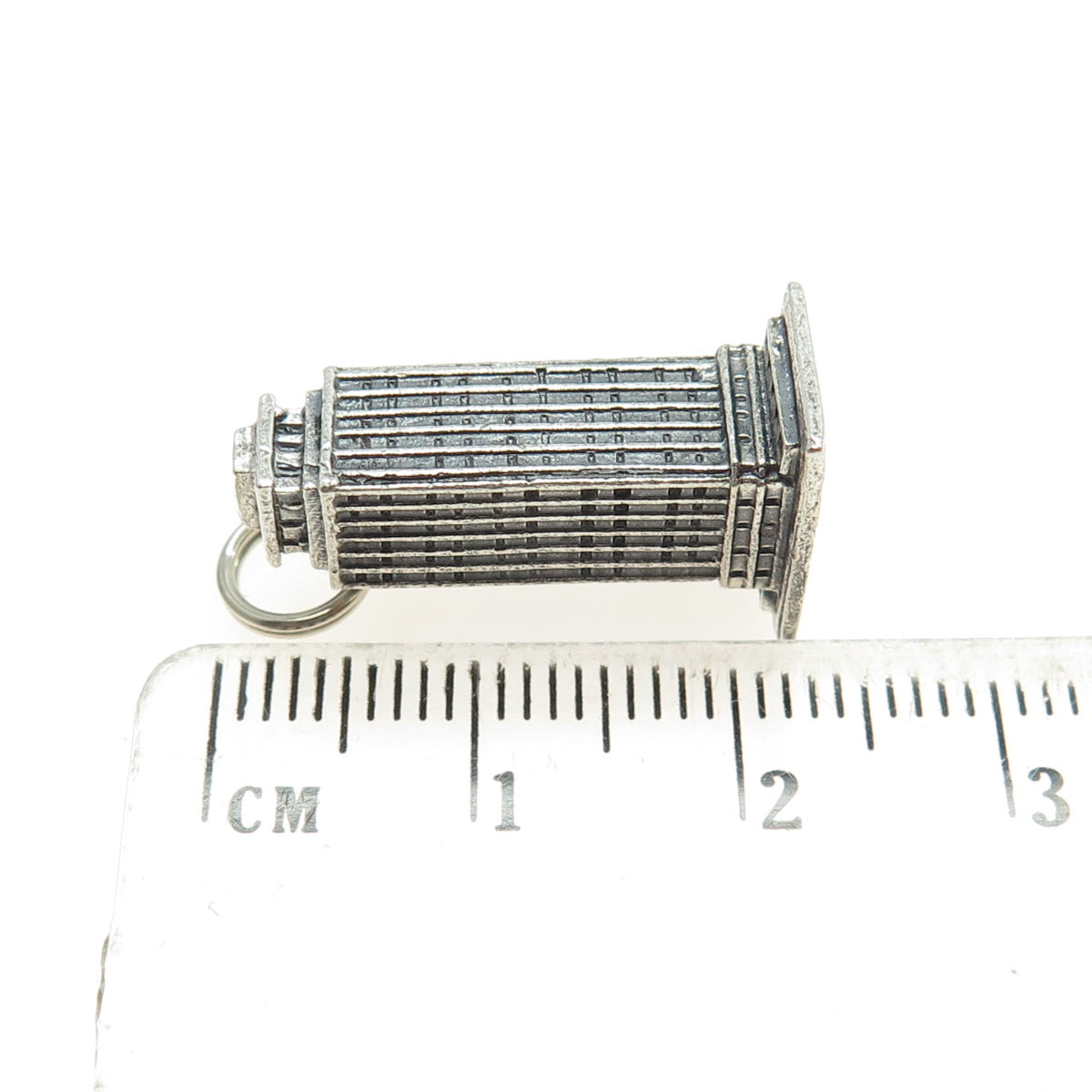 925 Sterling Silver Vintage Prudential Tower 3D Pendant