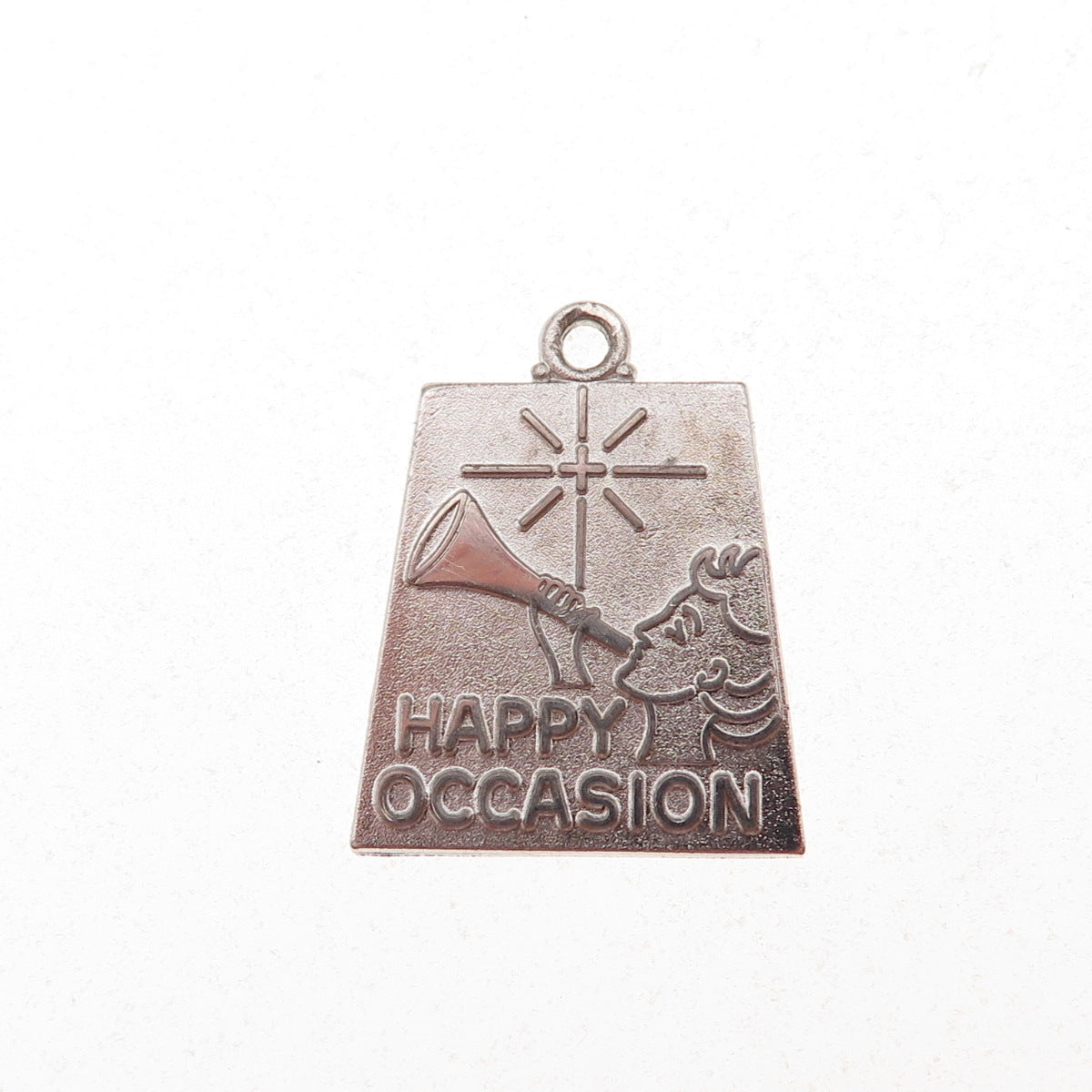 925 Sterling Silver Vintage Happy Occasion Charm Pendant
