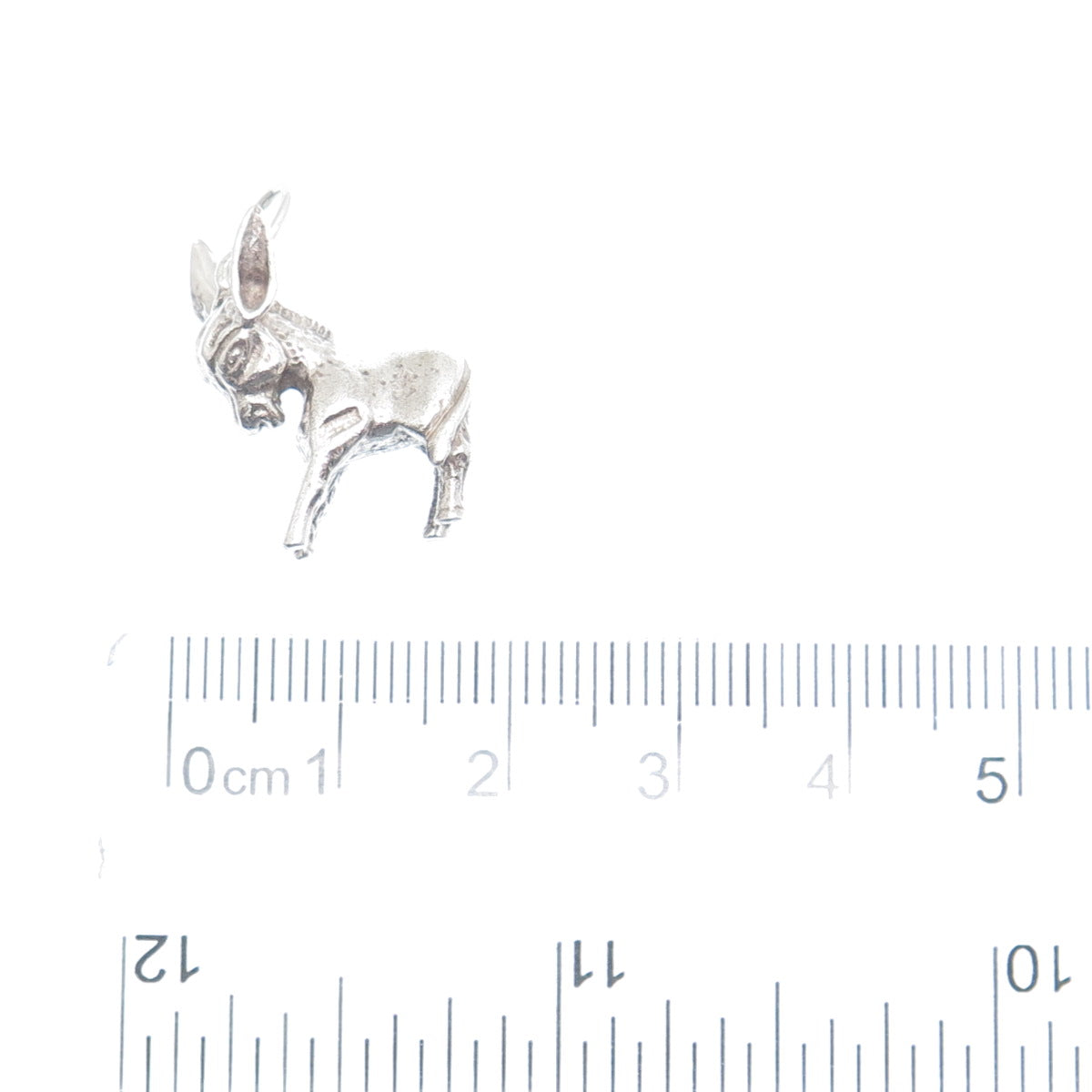 925 Sterling Silver Vintage Donkey Minimalist 3D Charm Pendant