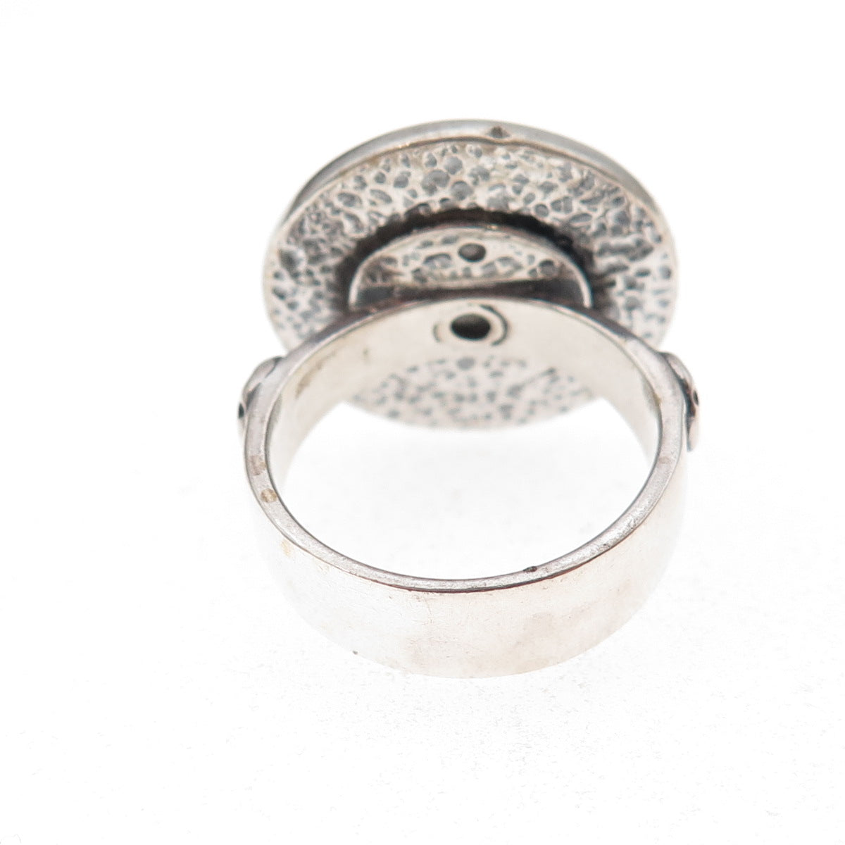 Silpada 925 Sterling Silver Vintage Aztec Disc Oxidized Ring Size 6