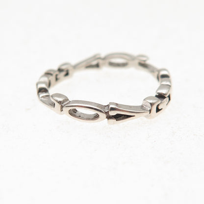 Ross Simons 925 Sterling Silver Vintage Love Oxidized Band Ring Size 5.75