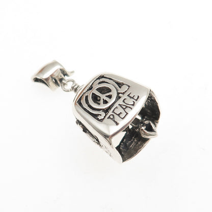 The Bell Collection 925 Sterling Silver Vintage Harmony Bell 3D Charm Pendant