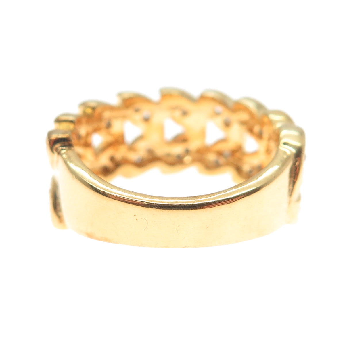 DBJ DEE BERKLE Sterling Silver Gold Plated Real Diamond Laurel Leaf Ring Size 5