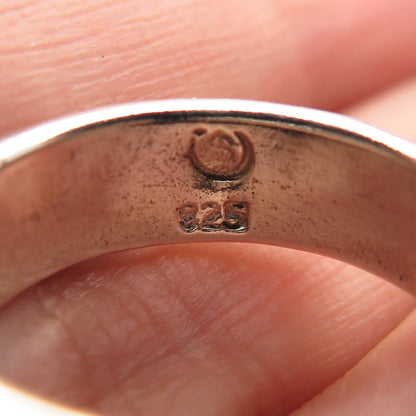 925 Sterling Silver Vintage Friendly Dolphin Adjustable Ring Size 4
