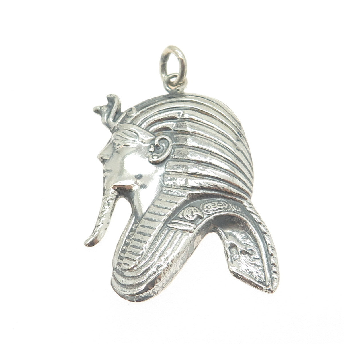 925 Sterling Silver Vintage Egyptian Pharaoh Pendant
