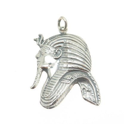 925 Sterling Silver Vintage Egyptian Pharaoh Pendant