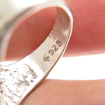 LISA LEE CREATIONS 925 Sterling Silver Vintage Diamond-Cut Wing Ring Size 6