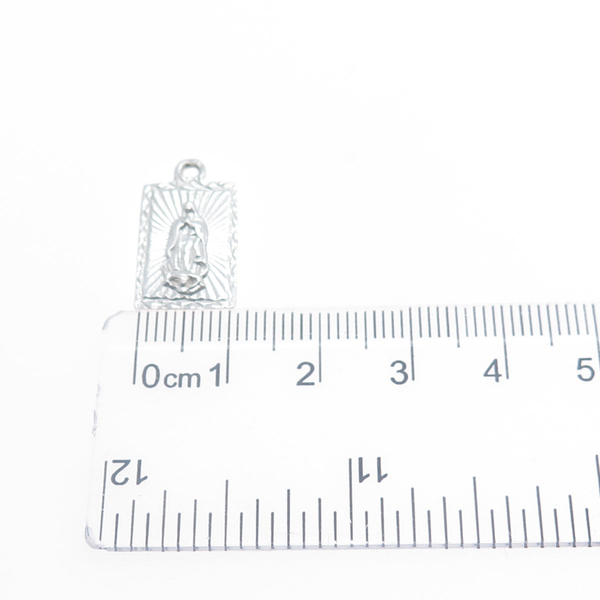 925 Sterling Silver Vintage St. Mary Miraculous Religious Minimalist Pendant