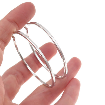 Han 925 Sterling Silver Tube Hoop Earrings