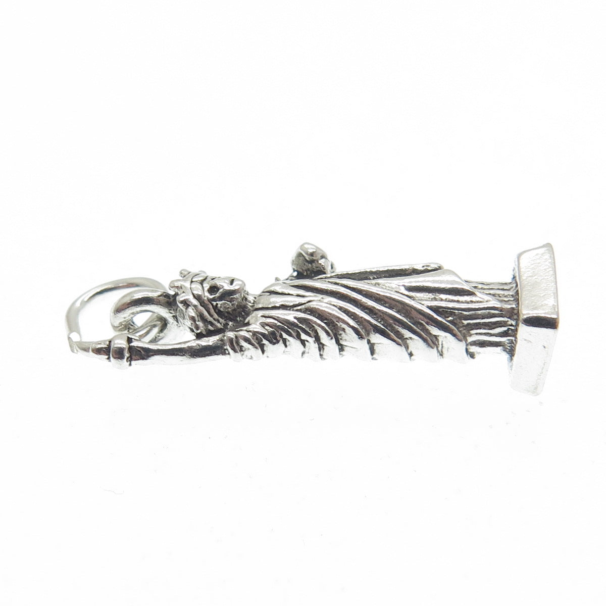 925 Sterling Silver Vintage Statue of Liberty 3D Pendant