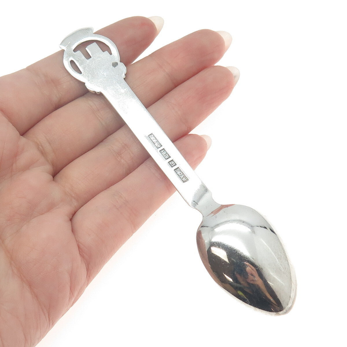 BRODRENE LOHNE 830S Silver Vintage Norway Oslo States & Cities Coffee Spoon #522