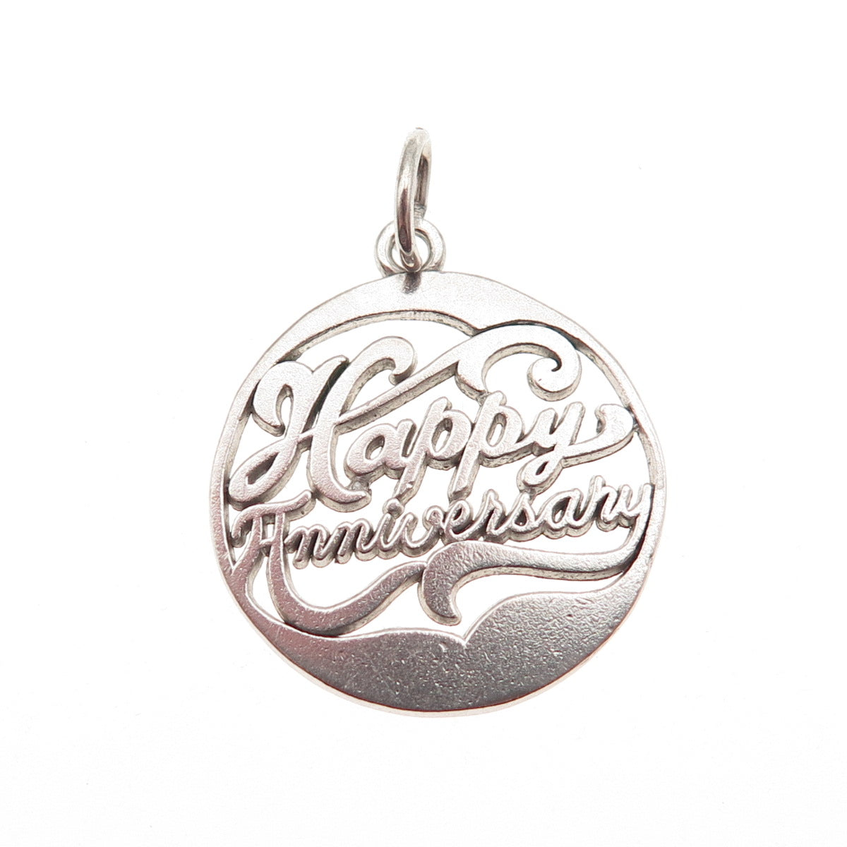 Rembrandt 925 Sterling Silver Vintage Happy Anniversary Charm Pendant