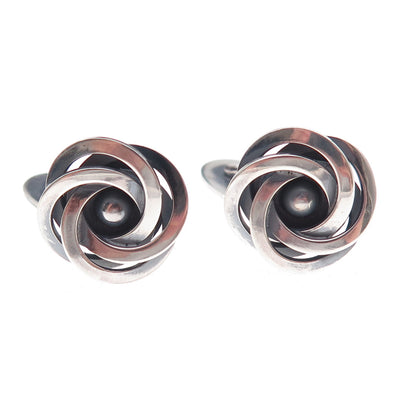 Hermann Siersbol 925 Sterling Silver Vintage Denmark Modernist Cufflinks