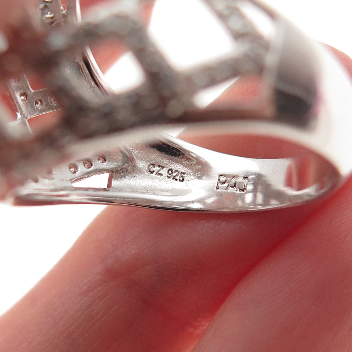 925 Sterling Silver Round-Cut C Z Sparkle Dome Ring Size 10