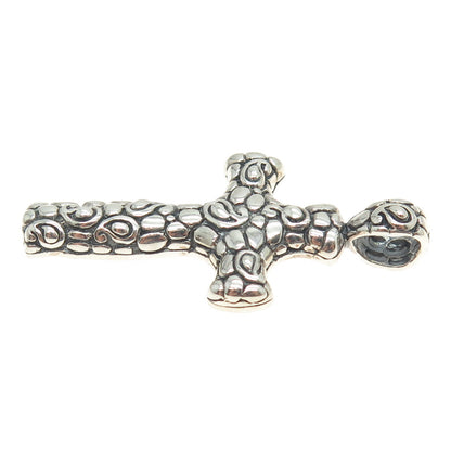 925 Sterling Silver Vintage Kali Cross Pendant