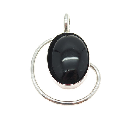 VHC VIDAL CHAVEZ Old Pawn 925 Sterling Silver Real Black Onyx Pendant