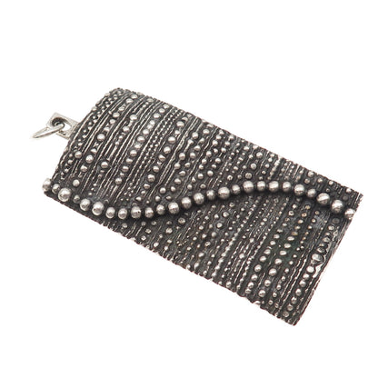 Kultateollisuus Ky 830H Silver Vintage 1969 Finland Modernist Oxidized Pendant