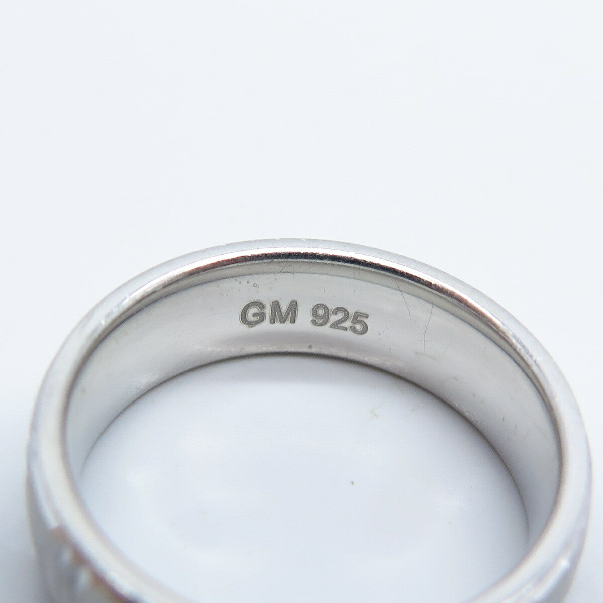 925 Sterling Silver Striped Band Ring Size 5.75