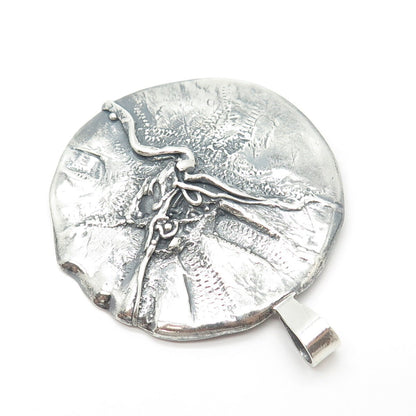 925 Sterling Silver Vintage Modernist Pendant