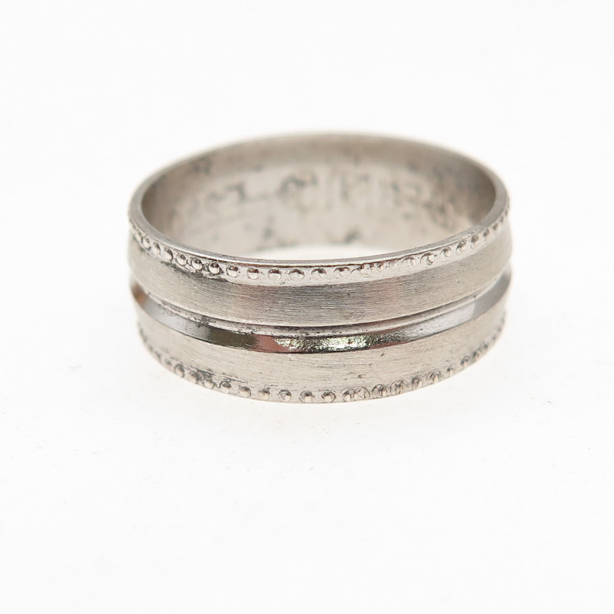 ESPO Joseph Esposito 925 Sterling Silver Vintage Oxidized Band Ring Size 7