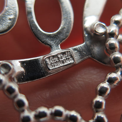 VAN DELL 925 Sterling Silver Vintage Love Ornate Heart Pendant