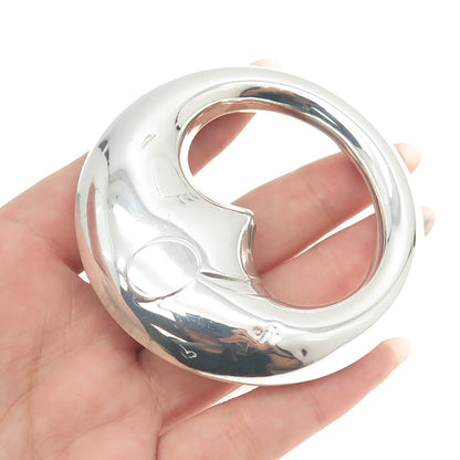 CUNILL 925 Sterling Silver Vintage Crescent Moon Face Baby Rattle