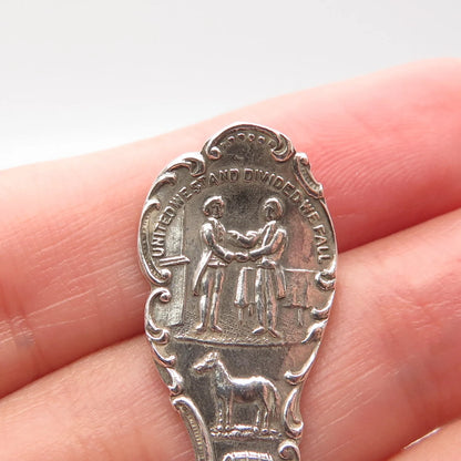 925 Sterling Silver 2-Tone Vintage "Winchester / Kentucky" Ornate Spoon