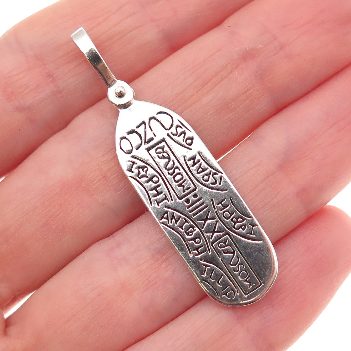 925 Sterling Silver Vintage Peruvian Cuzco Charm Pendant