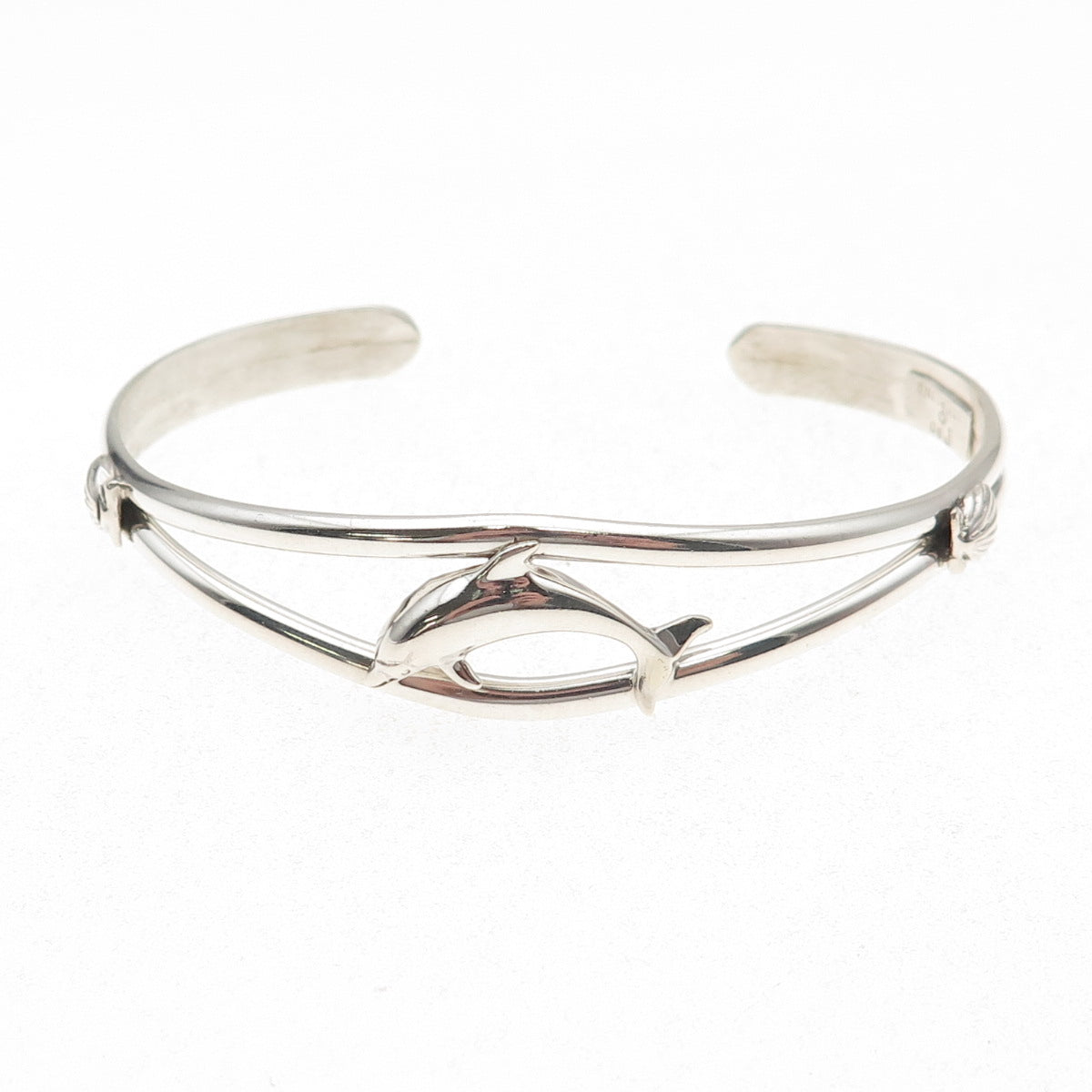Carol Felley 925 Sterling Silver Vintage 1990 Dolphin Adjustable Bracelet 6.25"