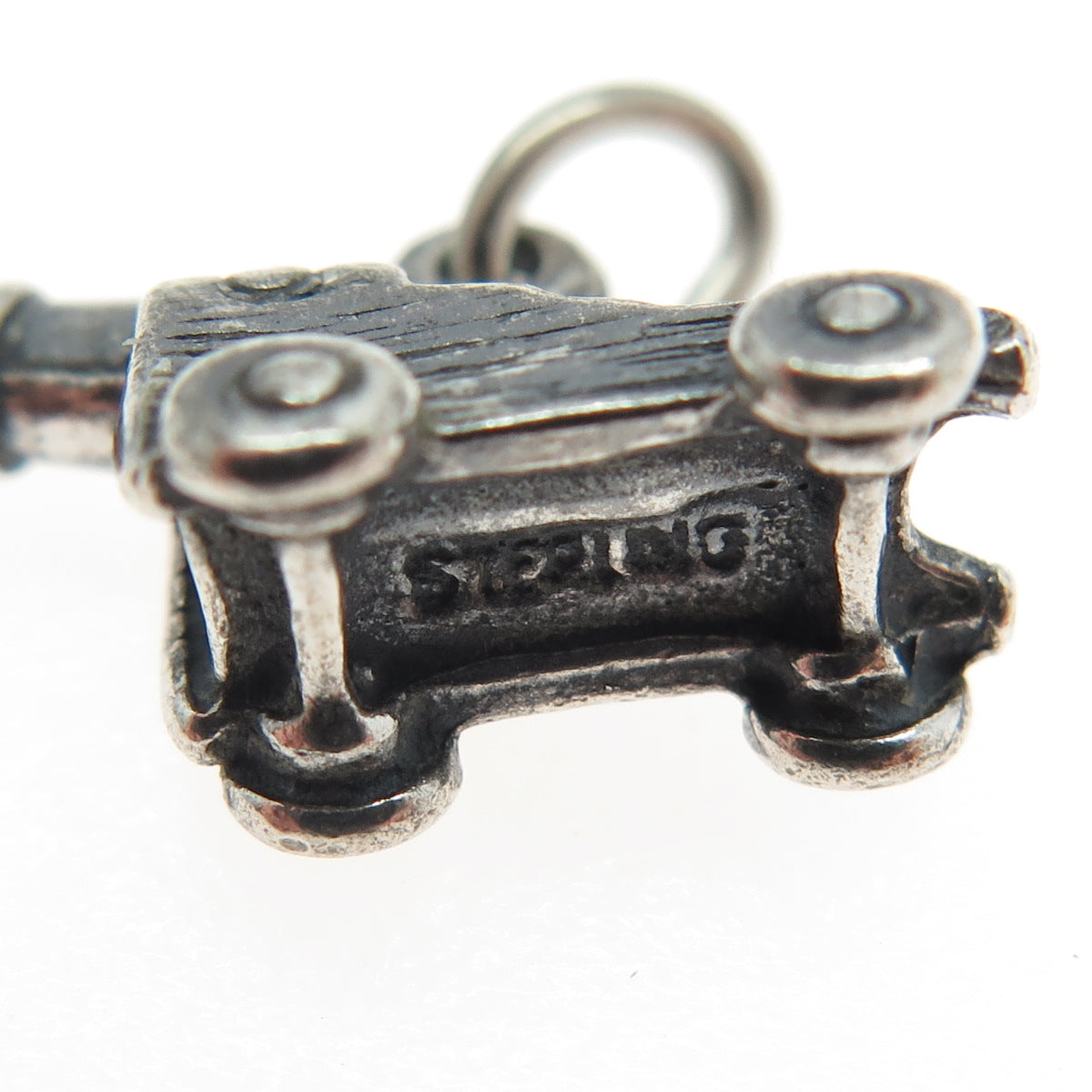 925 Sterling Silver Vintage Artillery 3D Charm Pendant