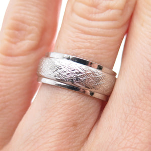 J.D. SCHLANG CO. 925 Sterling Silver Vintage Textured Band Ring Size 6