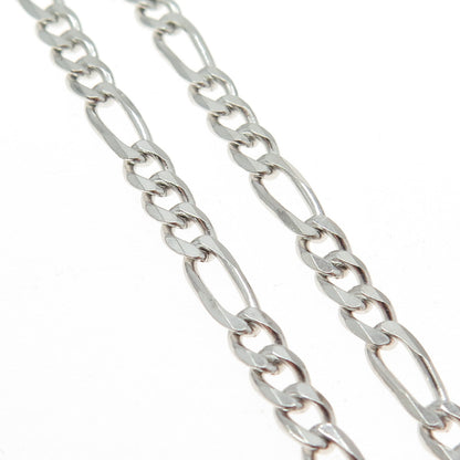 BANTER 925 Sterling Silver Italy Figaro Chain Necklace 18"