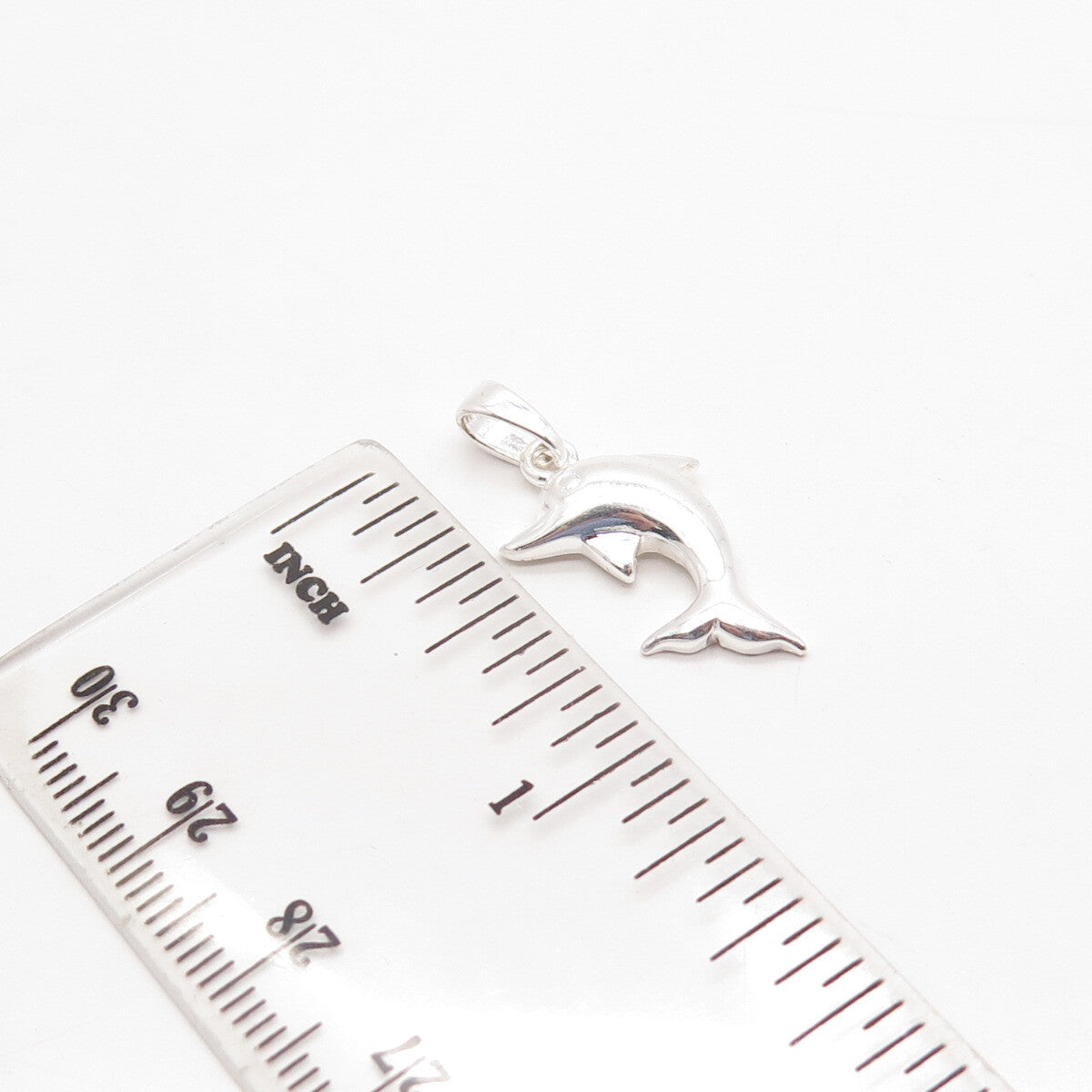 925 Sterling Silver Vintage Friendly Dolphin Pendant