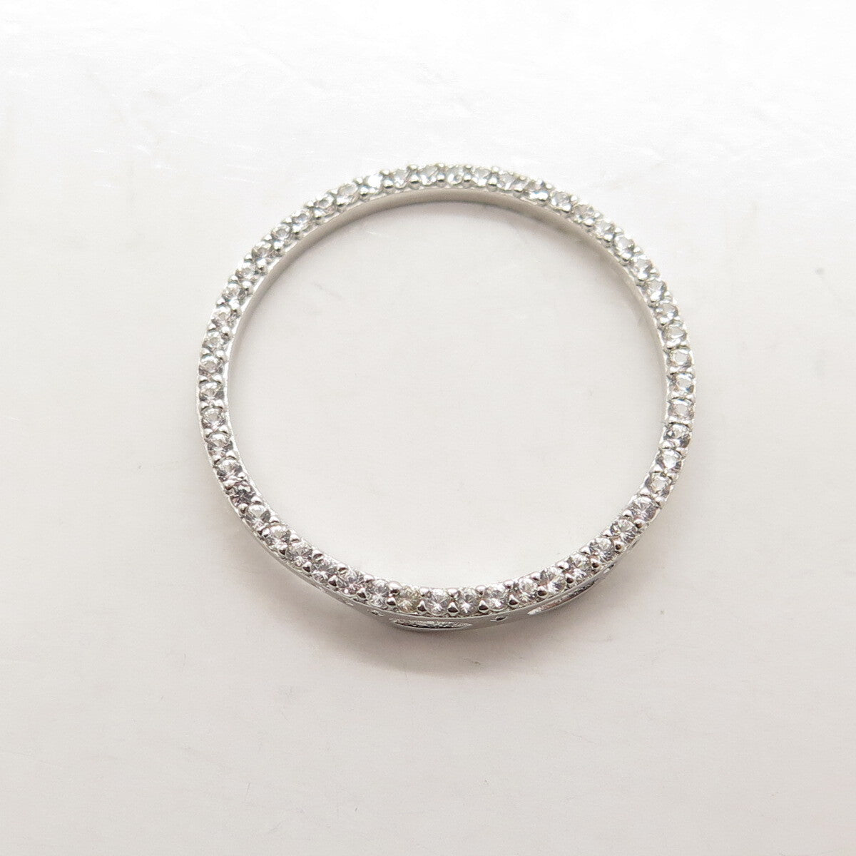 HAN 925 Sterling Silver Pave C Z Circle of Life Slide Pendant