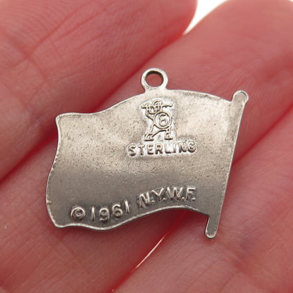 Elco Sterling Silver Vintage 1964-65 New York World's Fair Mini Charm Pendant