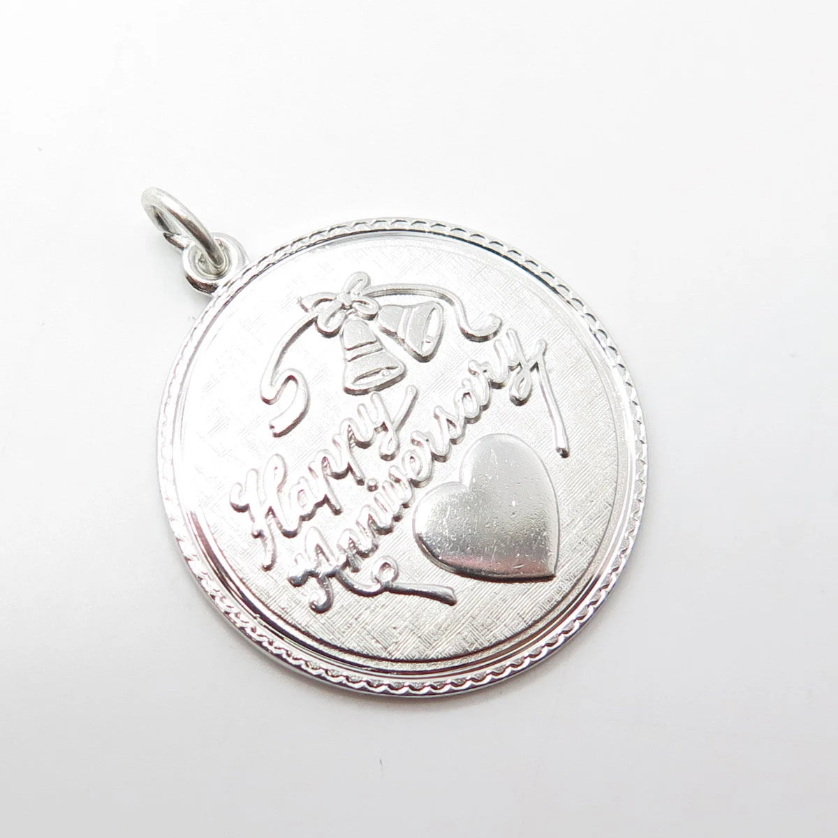 925 Sterling Silver Vintage Griffith and Sons Co. "Happy Birthday" Round Pendant