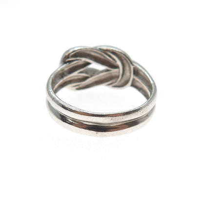 CHAPAL ZENRAY 925 Sterling Silver Vintage Love Mariner Knot Oxidized Ring Size 8
