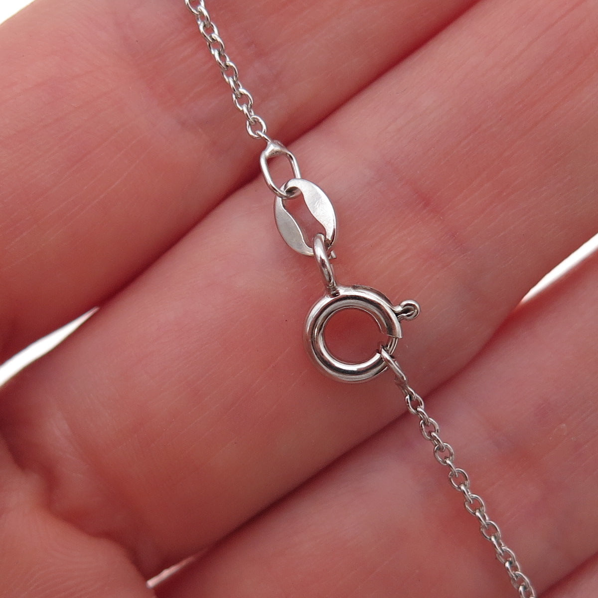 Jane Seymour 925 Sterling Silver Real Diamond Mom Heart Cable Chain Necklace 18"