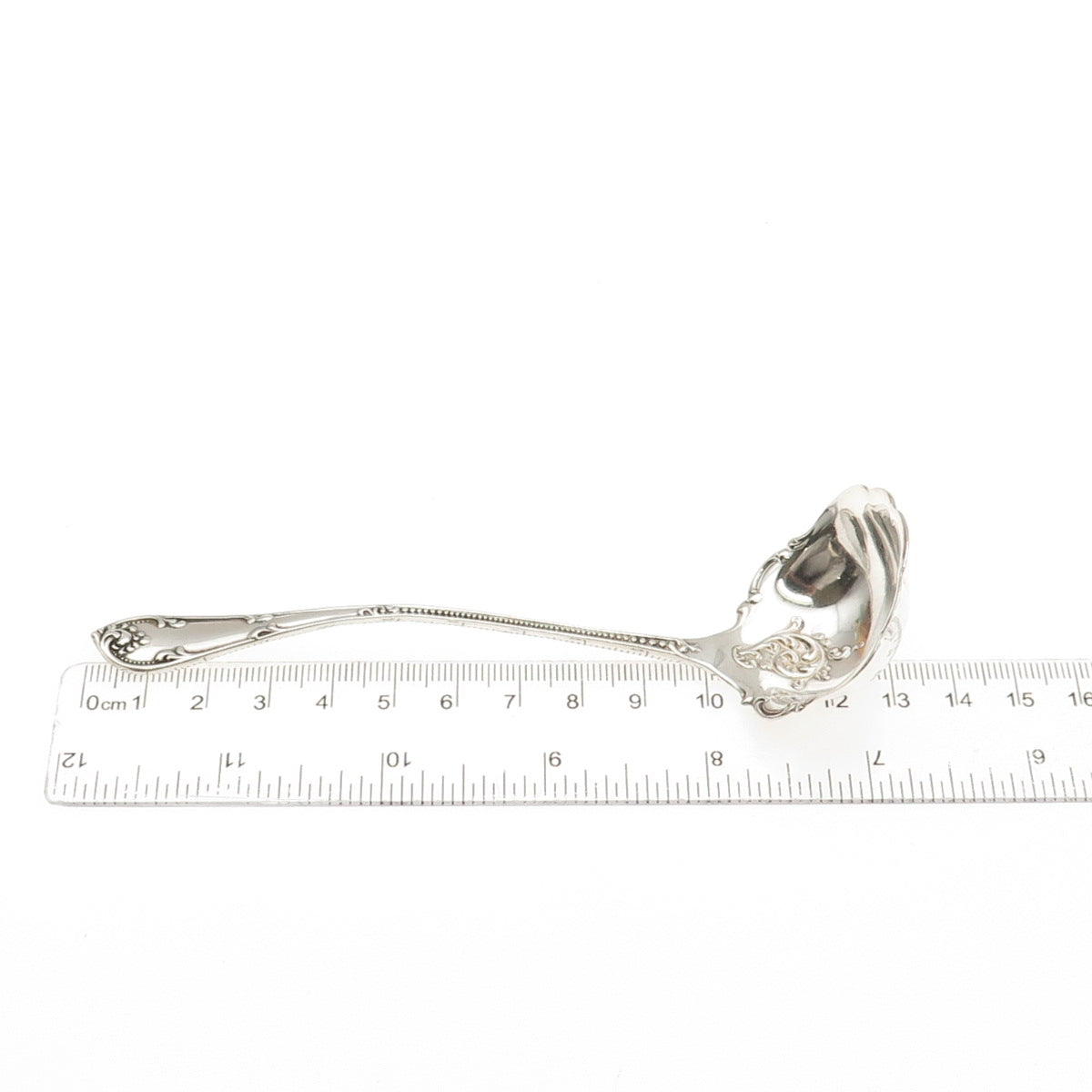 TOWLE 925 Sterling Silver Antique 1895 Rustic Solid Piece Cream Ladle