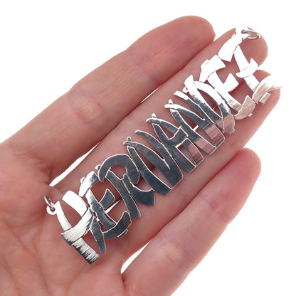 925 Sterling Silver Vintage Hernandez Nameplate Centerpiece Pendant