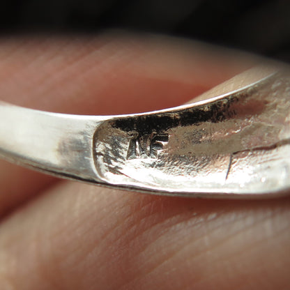 CHAPAL ZENRAY 925 Sterling Silver Vintage Animal Pattern Oxidized Ring Size 7.75