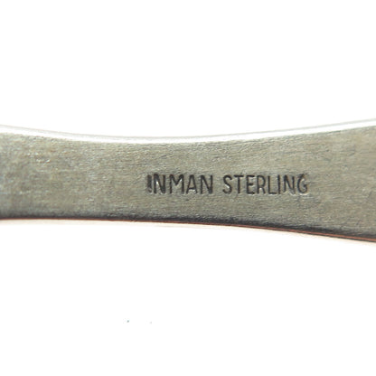 J.T. INMAN 925 Sterling Silver Antique Louisiana States & Cities Tea Spoon