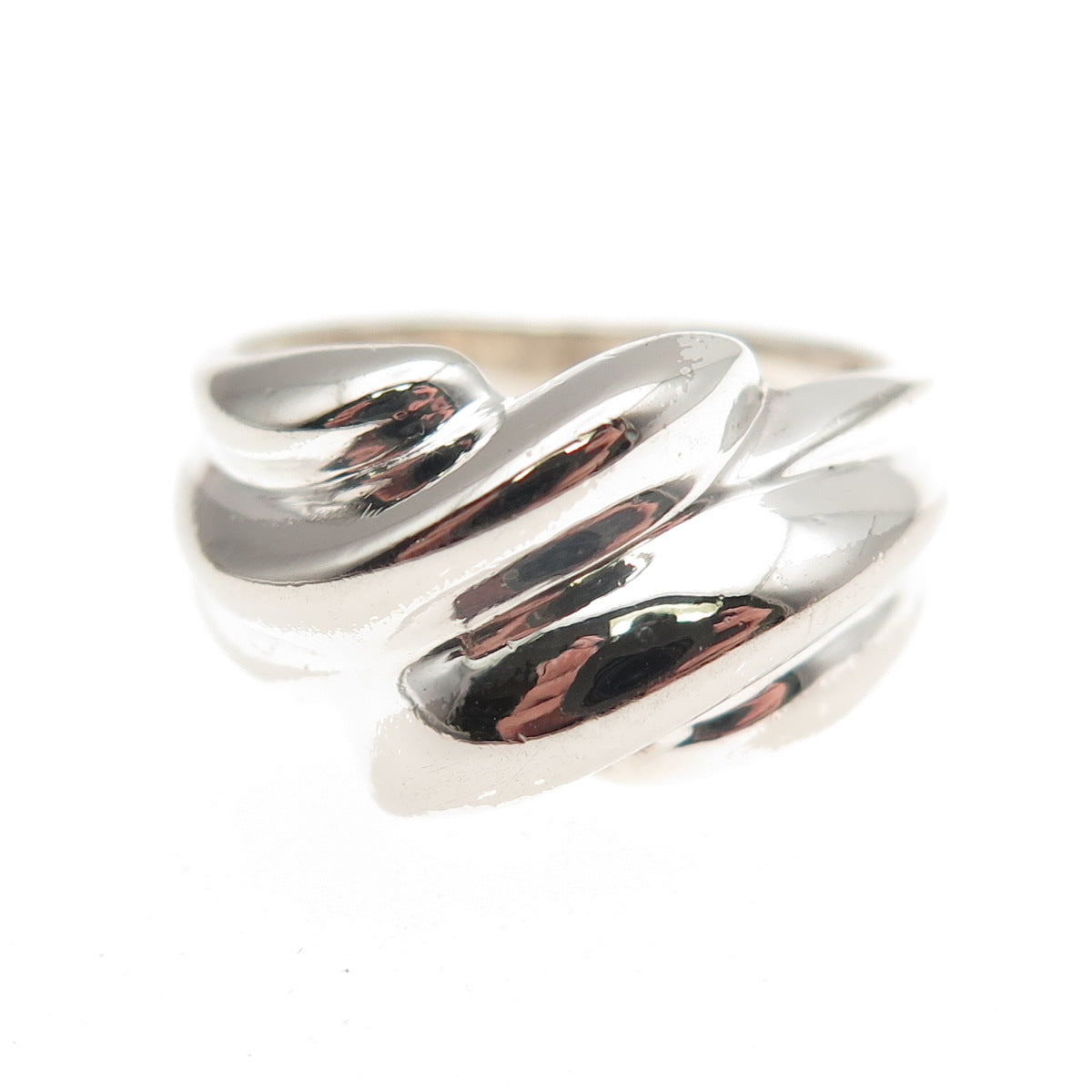 925 Sterling Silver Vintage Modernist Ring Size 7